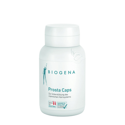 Support male urinary health. Biogena Prosta Caps supplement.