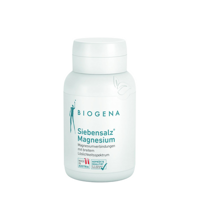 Biogena magnesium supplement. Magnesium supports muscle function, nerve function, energy production and good sleep. Suitable for people with diabetes.