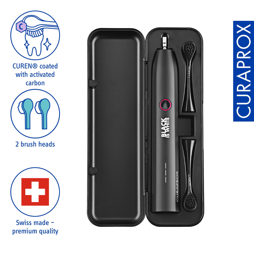 Curaprox Black is White Hydrosonic Sonic Toothbrush – Diapointshop